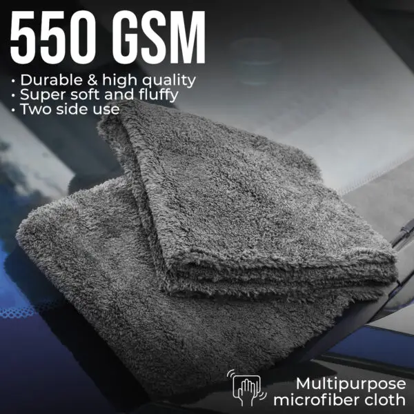 Car101 Coral fleece microfiber towel - 550 gsm - Image 2