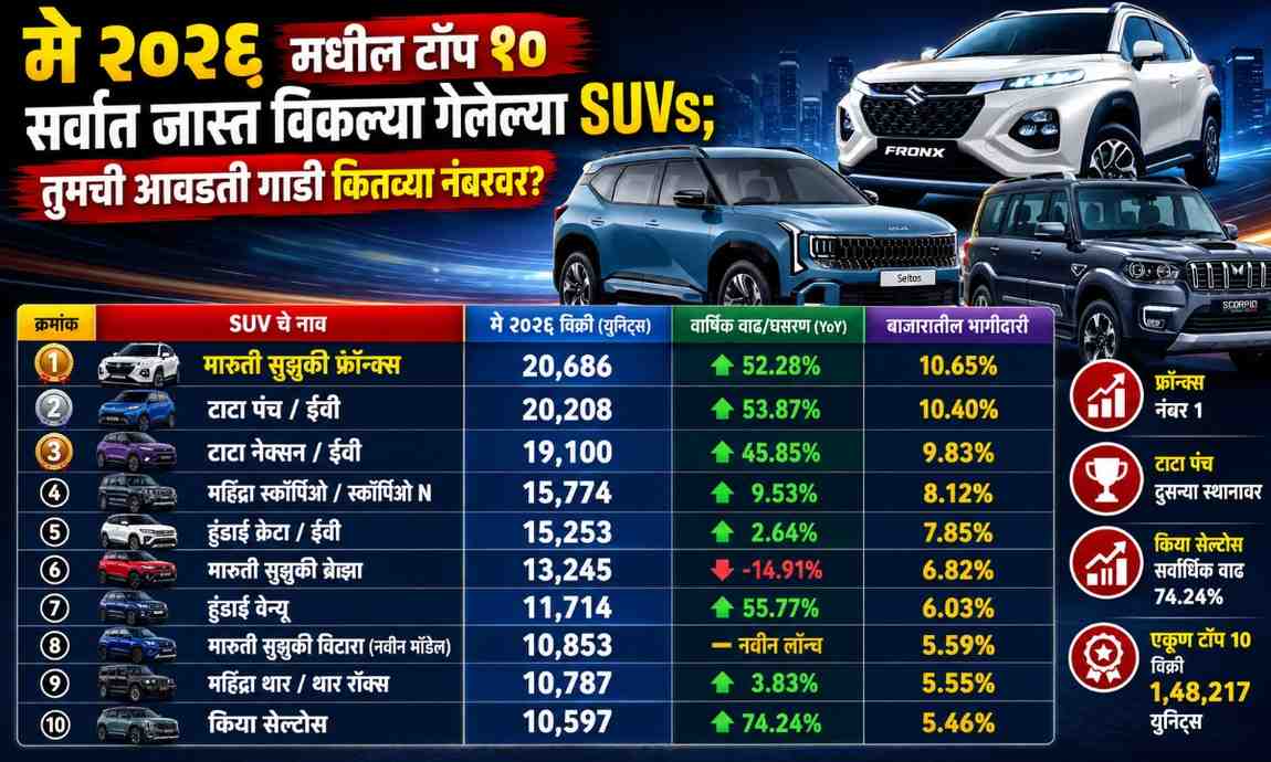 Top 10 SUVs May 2026